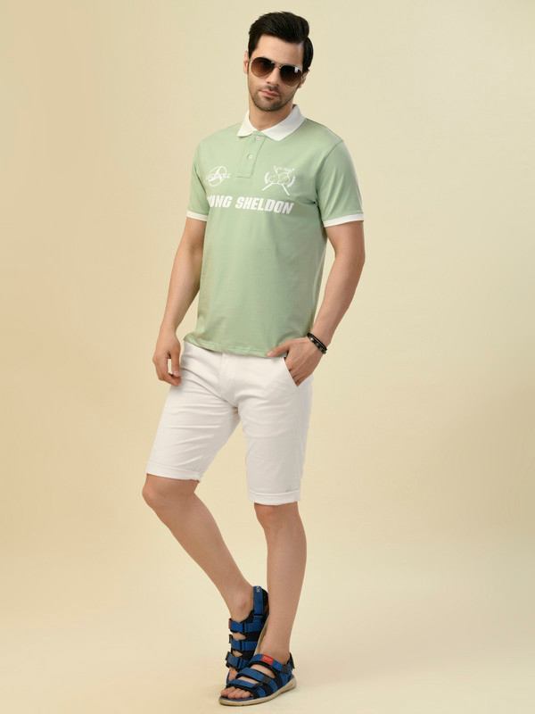 ALBION PREMIUM CYAN L.GREEN MENS T-SHIRT