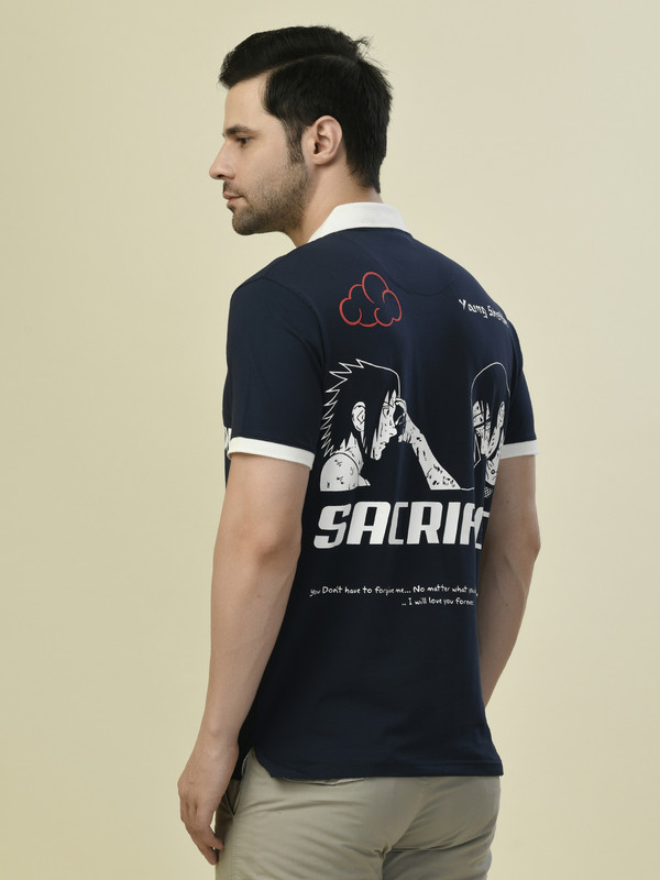 ALBION PREMIUM CYAN NAVY MENS T-SHIRT