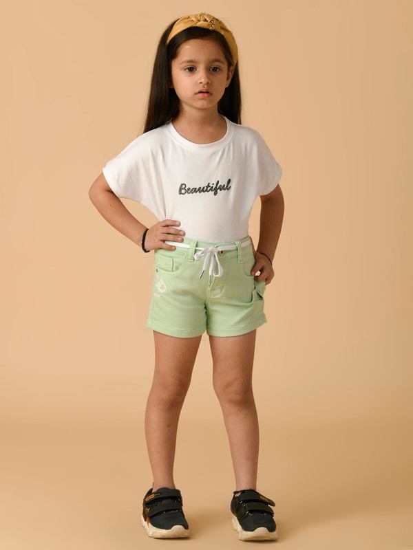 ALBION PREMIUM GIRLS GREEN SHORTS