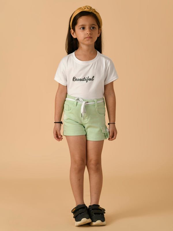 ALBION PREMIUM GIRLS GREEN SHORTS