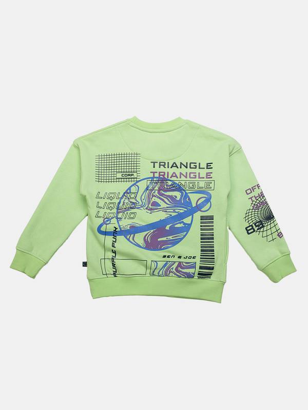 Albion Kids Boys Shadow Lime Sweatshirt