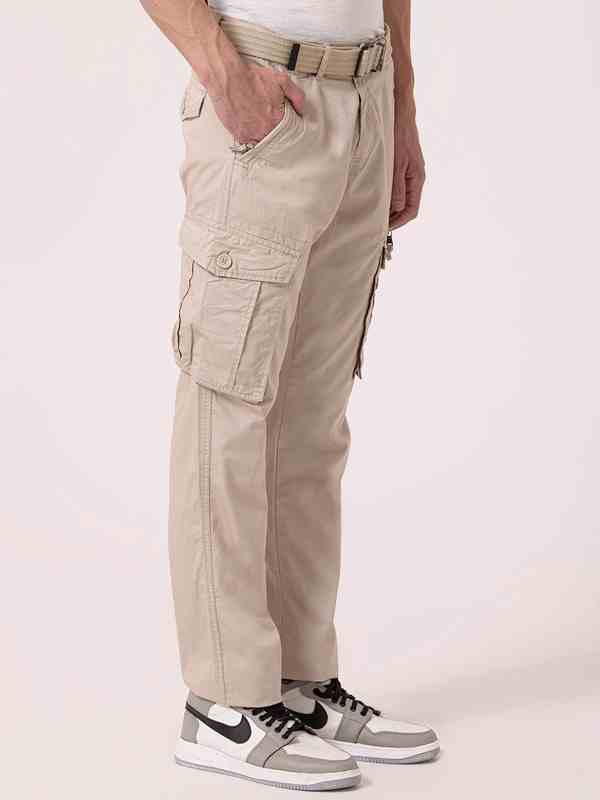 Albion Mens Beige Casual Joggers
