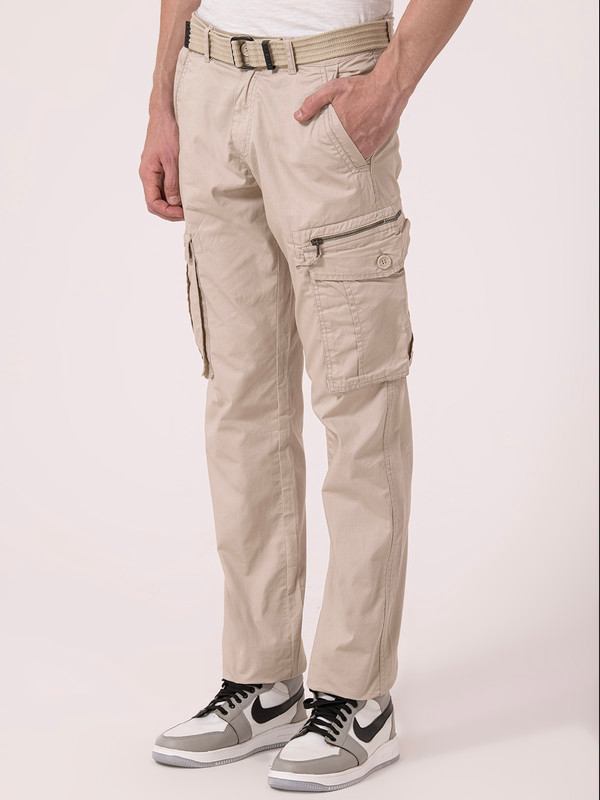 Albion Mens Beige Casual Joggers