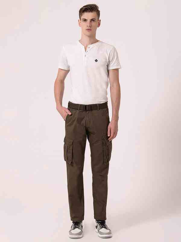 Albion Mens Olive Casual Joggers