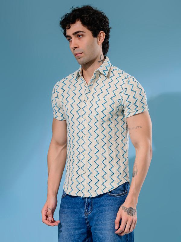 ALBION MENS COPPER STONE AQUA SHIRT