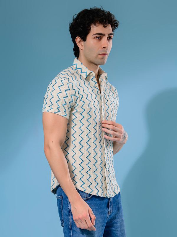 ALBION MENS COPPER STONE AQUA SHIRT