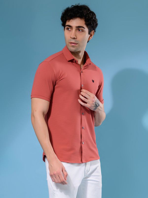 ALBION MENS OLDGARAGE 14 (PEACH) SHIRT