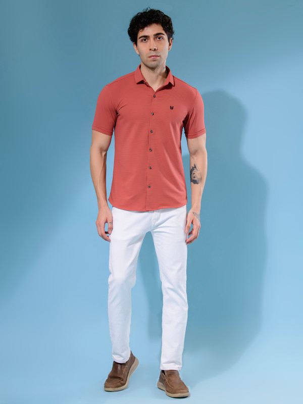 ALBION MENS OLDGARAGE 14 (PEACH) SHIRT