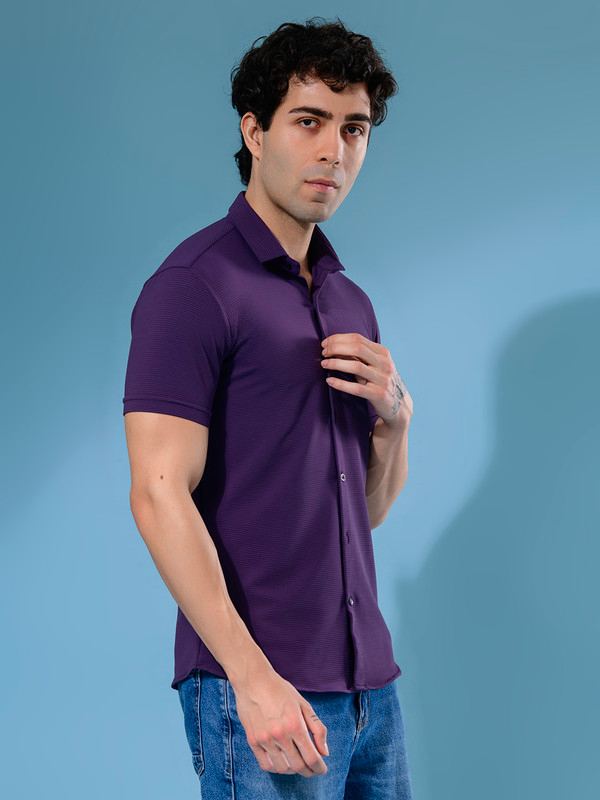 ALBION MENS OLDGARAGE 4 (PURPLE) SHIRT