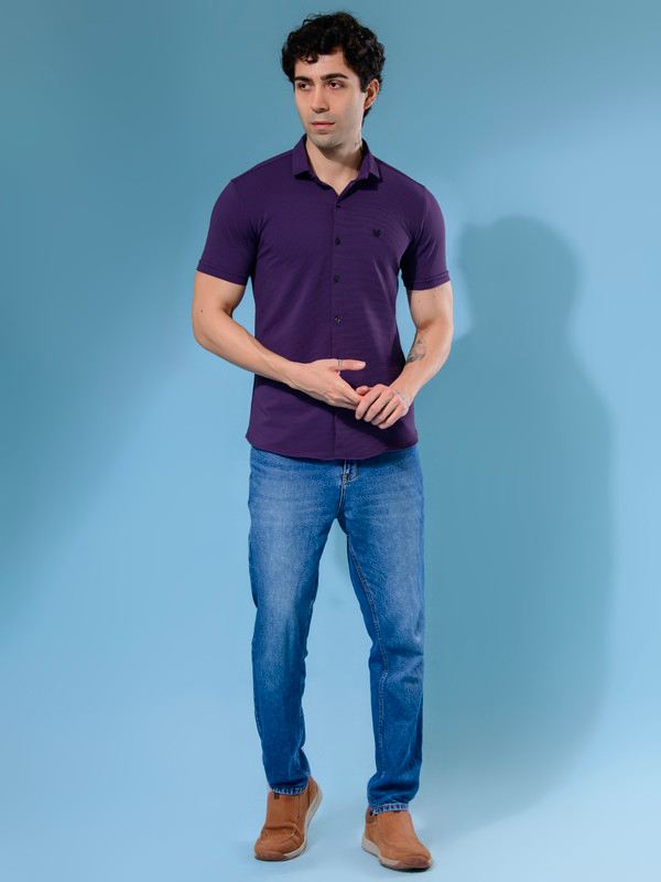 ALBION MENS OLDGARAGE 4 (PURPLE) SHIRT