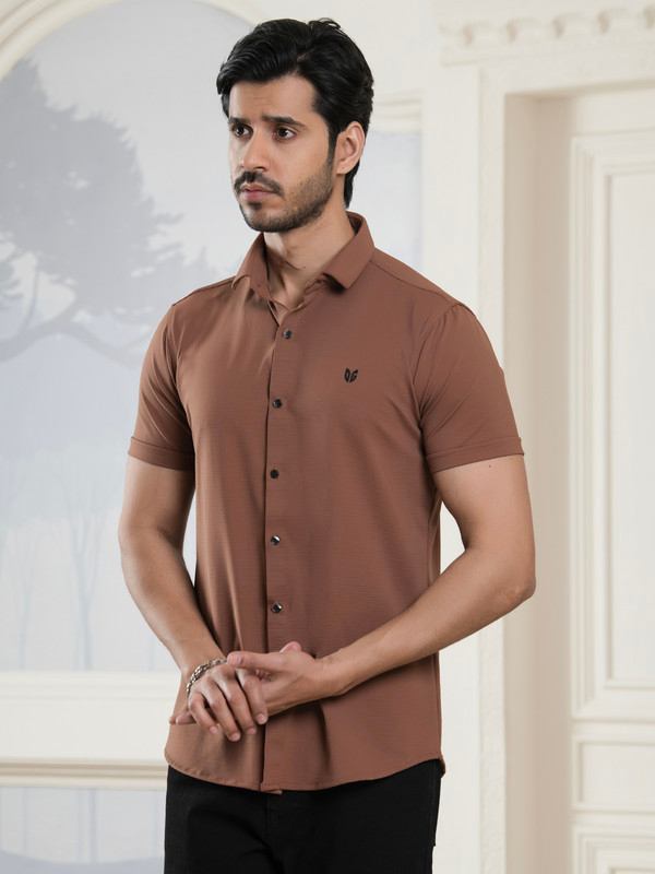 ALBION MENS OLDGARAGE 9 (BROWN) SHIRT