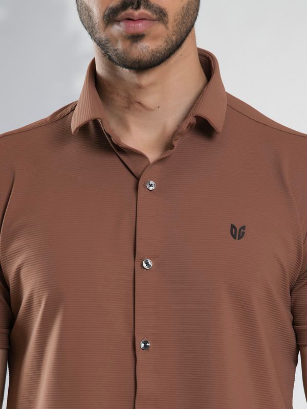 ALBION MENS OLDGARAGE 9 (BROWN) SHIRT