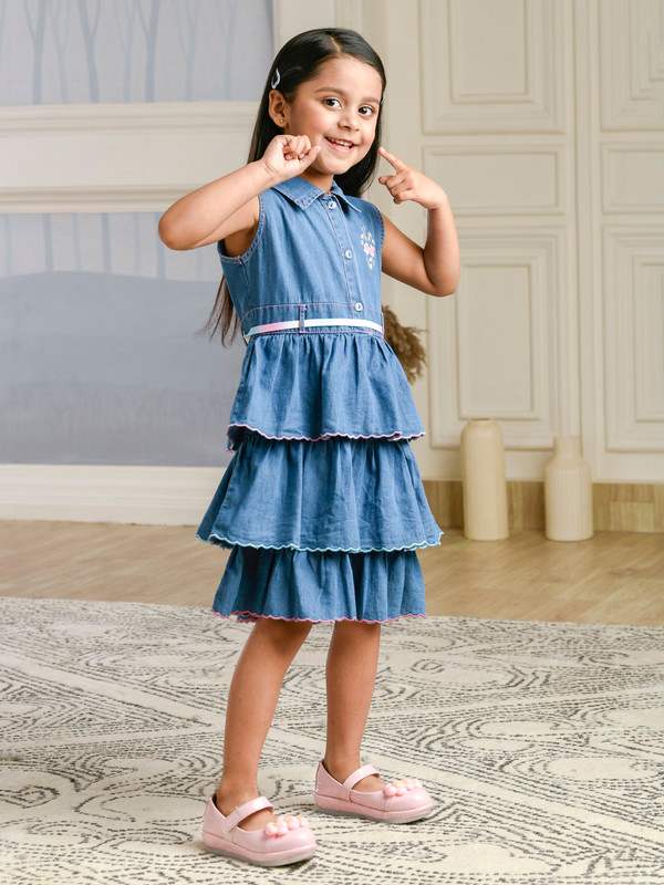 ALBION PREMIUM GIRLS TINY TOON LIGHT BLUE FROCK