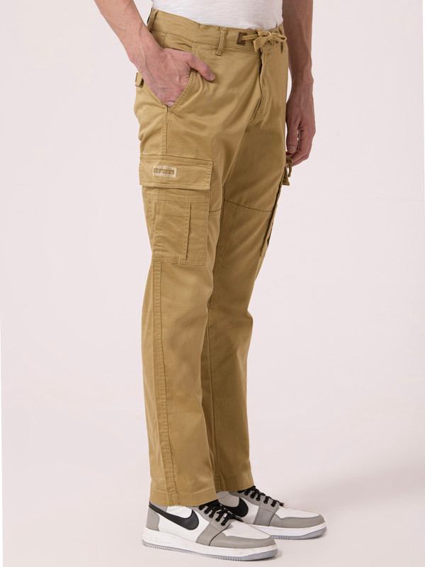 Albion Mens Khakhi Casual Joggers