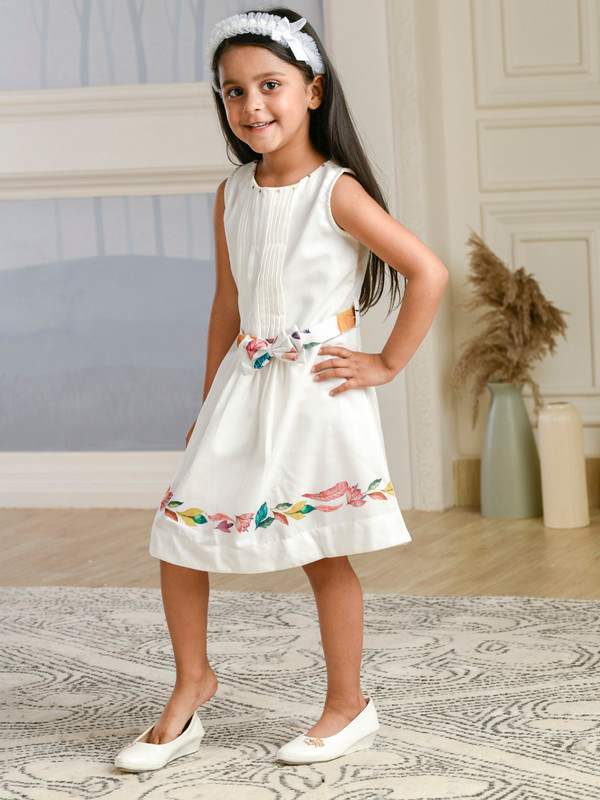ALBION PREMIUM GIRLS NAPOLEON WHITE FROCK