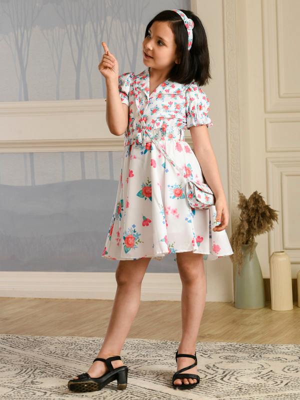 ALBION PREMIUM GIRLS NAPOLEON WHITE FROCK