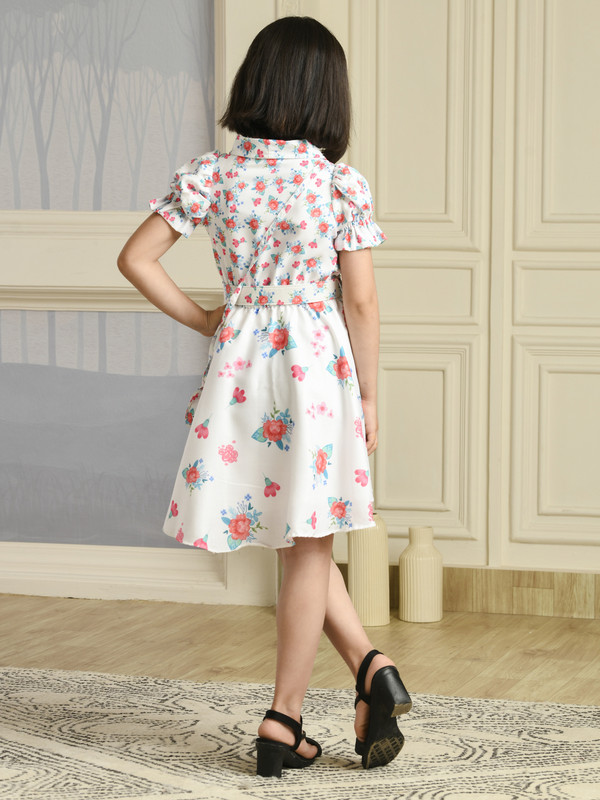 ALBION PREMIUM GIRLS NAPOLEON WHITE FROCK