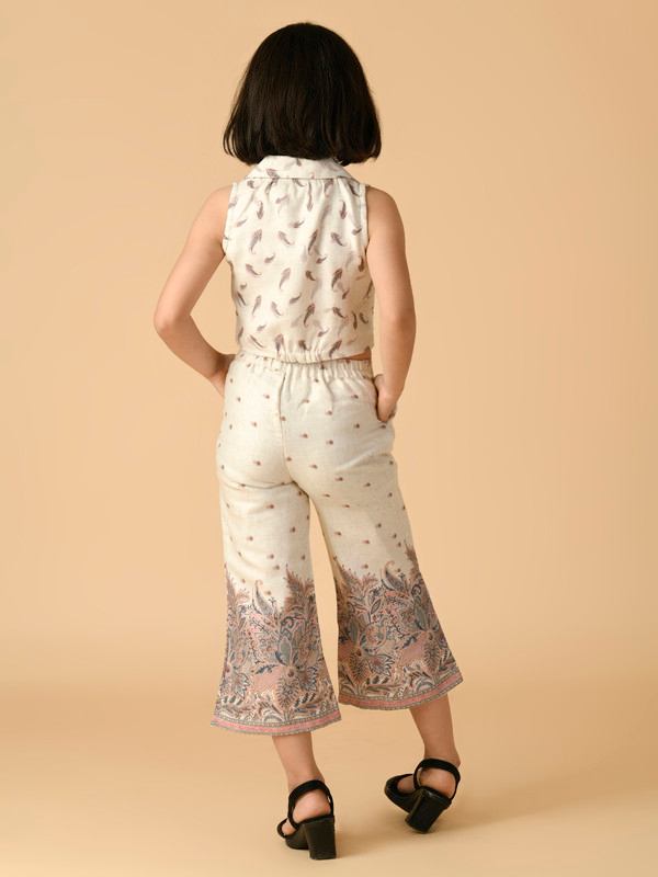 ALBION PREMIUM GIRLS CREAM SKIRT TOP