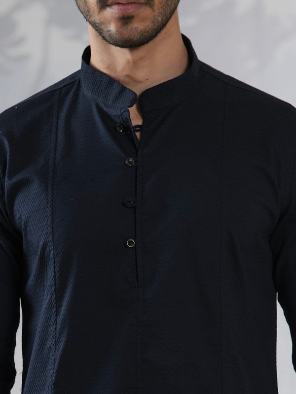 ALBION MENS GRAMMER NAVY SHORT KURTA