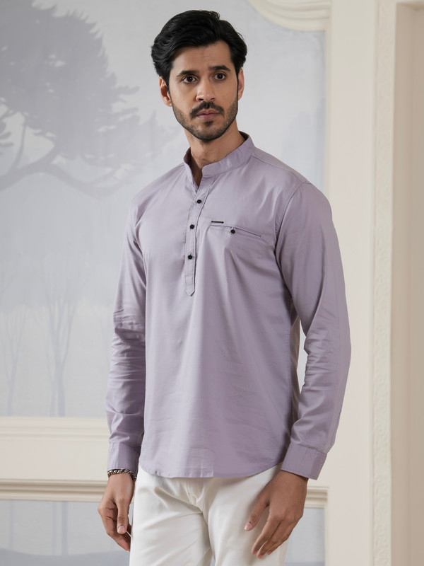 ALBION MENS GRAMMER LILAC SHORT KURTA