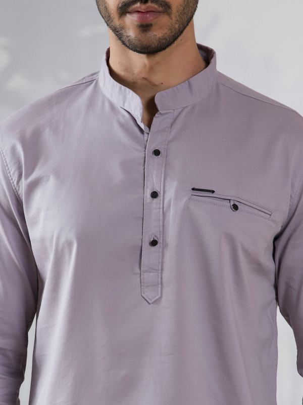 ALBION MENS GRAMMER LILAC SHORT KURTA