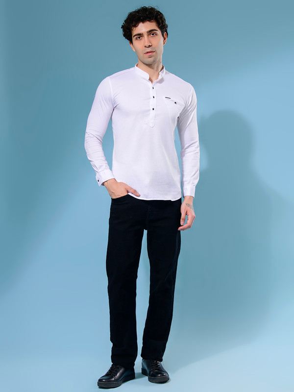 ALBION MENS GRAMMER WHITE KURTA