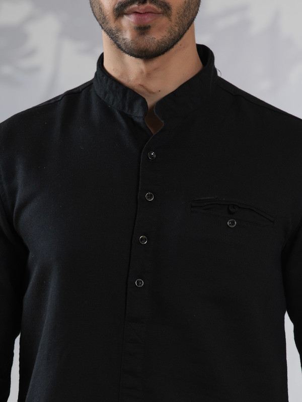 ALBION MENS GRAMMER BLACK SHORT KURTA