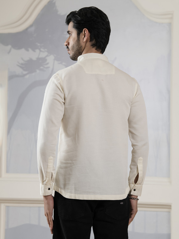 ALBION MENS GRAMMER CREAM SHORT KURTA