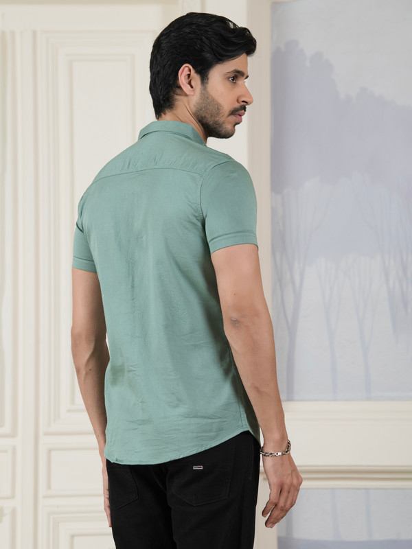 ALBION MENS HATCHERS GREEN SHIRT