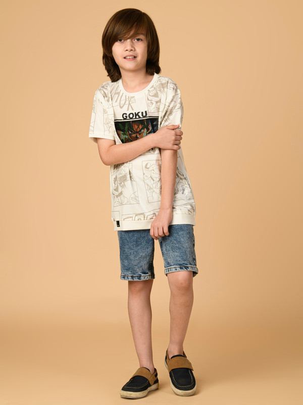 ALBION PREMIUM BOYS CREAM T-SHIRT