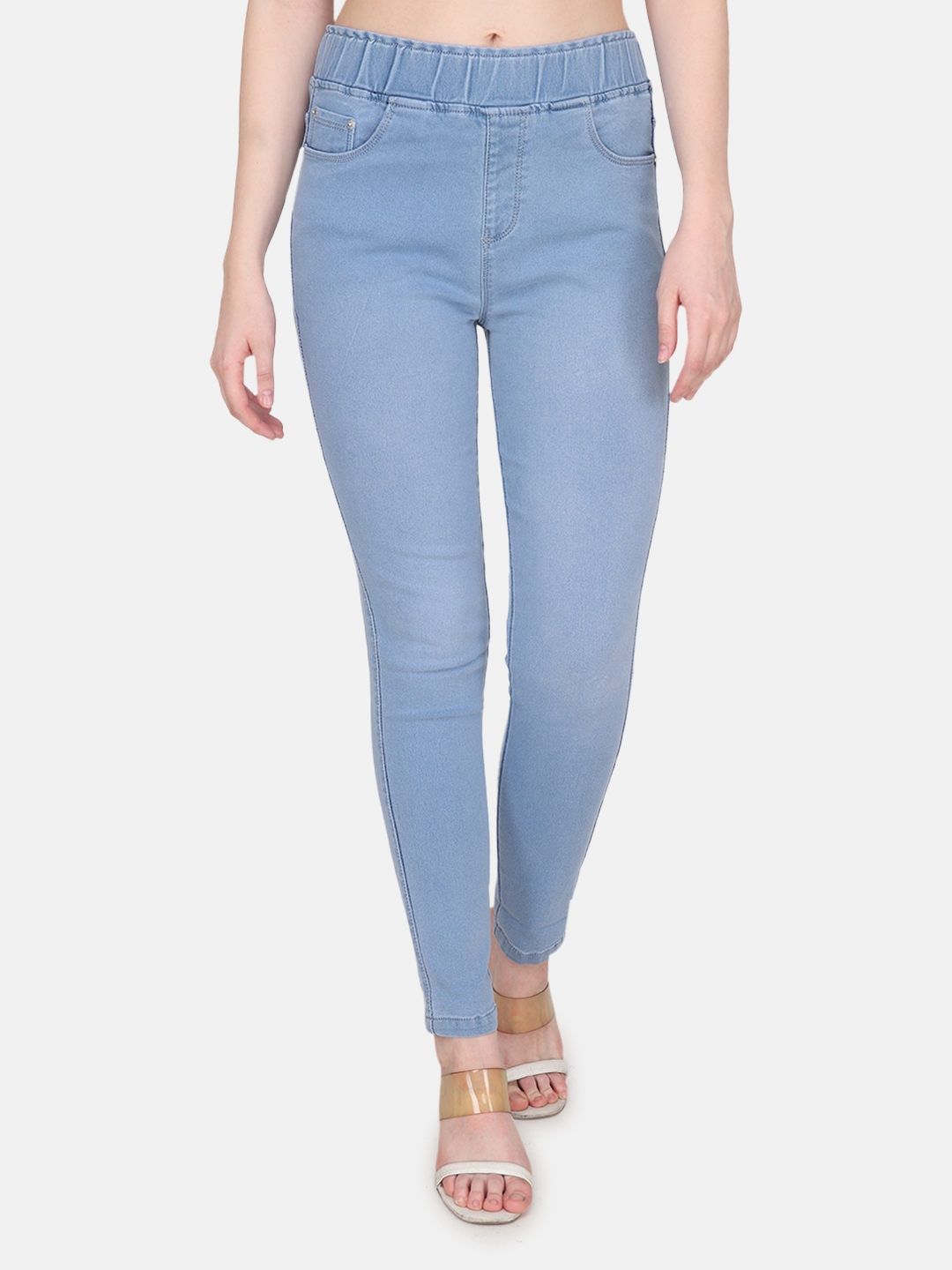Albion | Albion By CnM Women Stretchable Light Blue Denim Jegging 0
