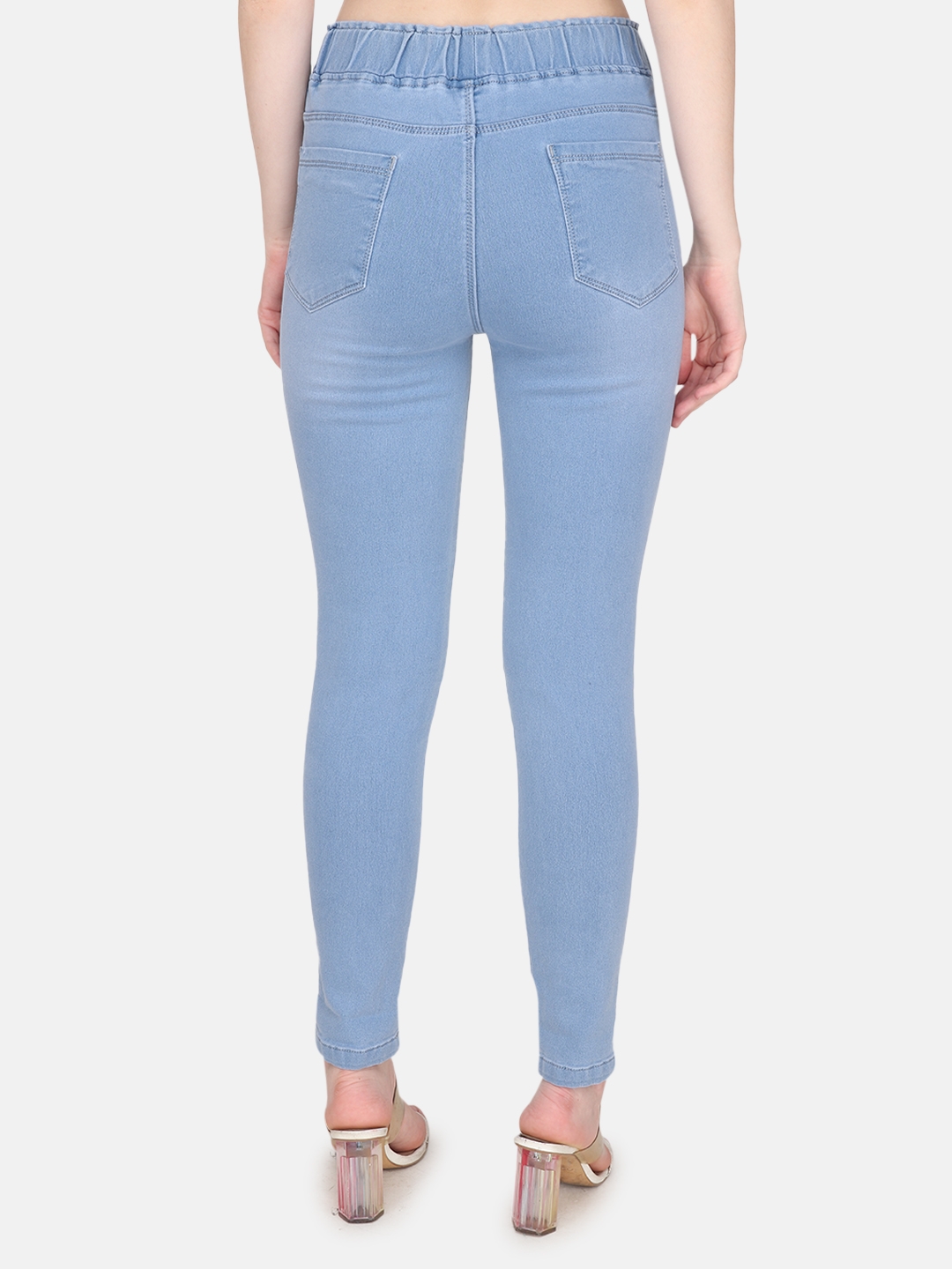 Albion | Albion By CnM Women Stretchable Light Blue Denim Jegging 3