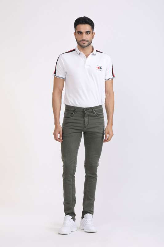 Albion Mens Primume Olive Jeans