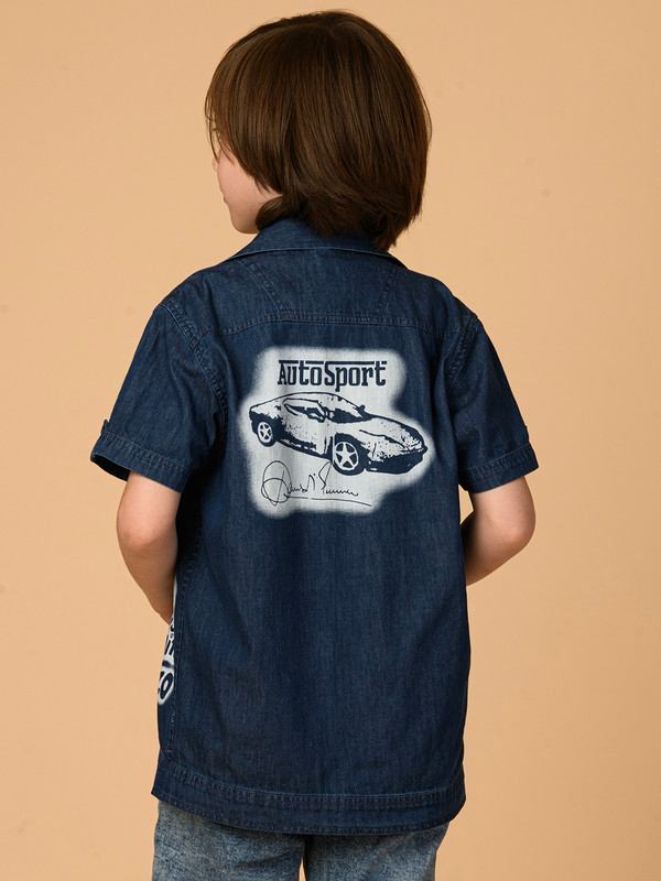 ALBION PREMIUM BOYS UPPER D.BLUE SHIRT