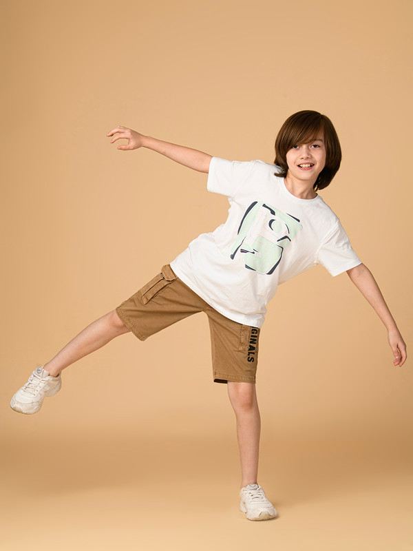 ALBION PREMIUM BOYS KHAKHI SHORTS