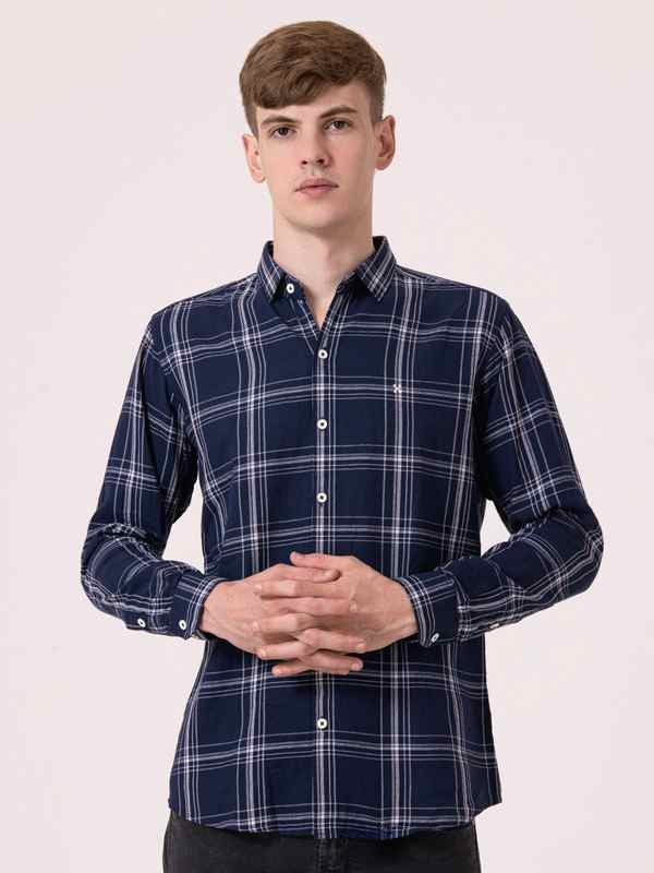 Albion Mens Blue Casual Shirt