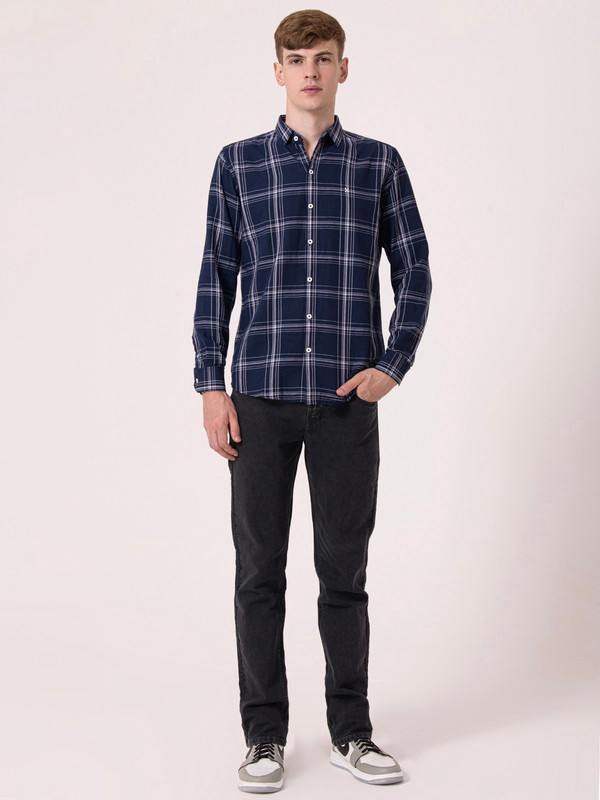 Albion Mens Blue Casual Shirt