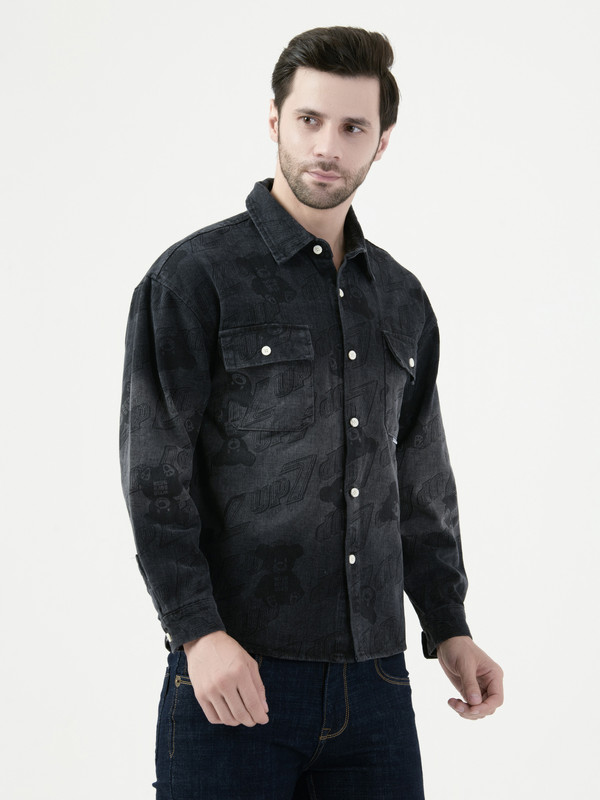 Albion Mens Grey Shirt Full Sleeve