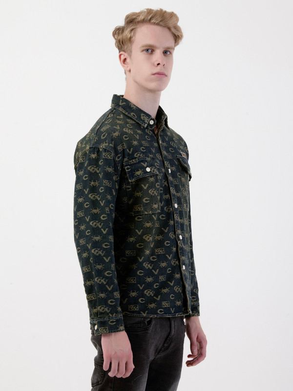 Albion Mens Brown Shirt Full Sleeve