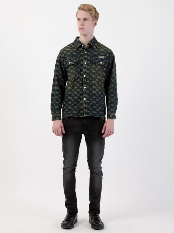 Albion Mens Brown Shirt Full Sleeve
