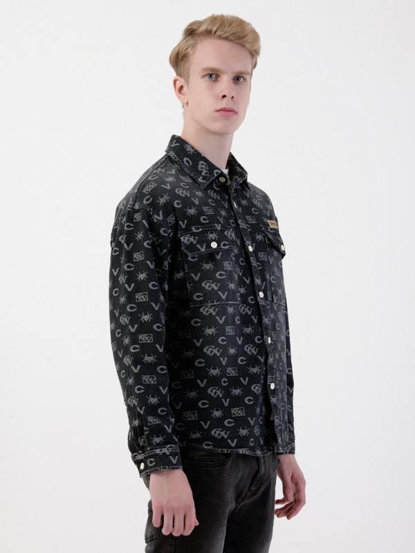 Albion Mens Gray Shirt Full Sleeve