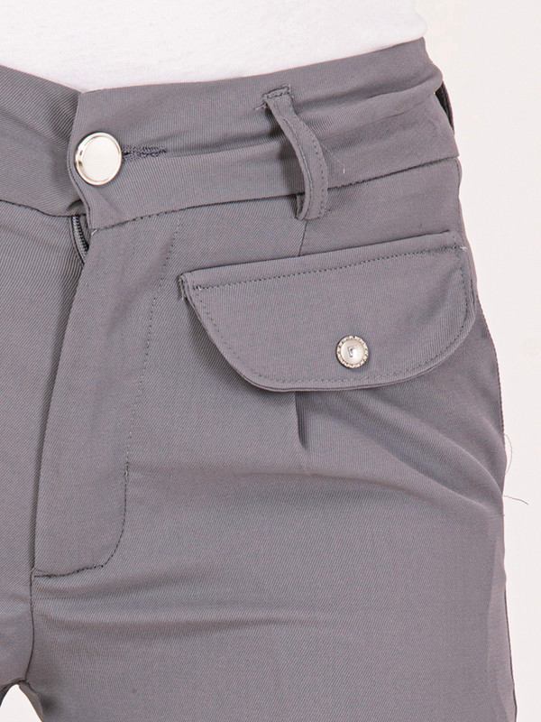Albion Women Grey Smart Trousers