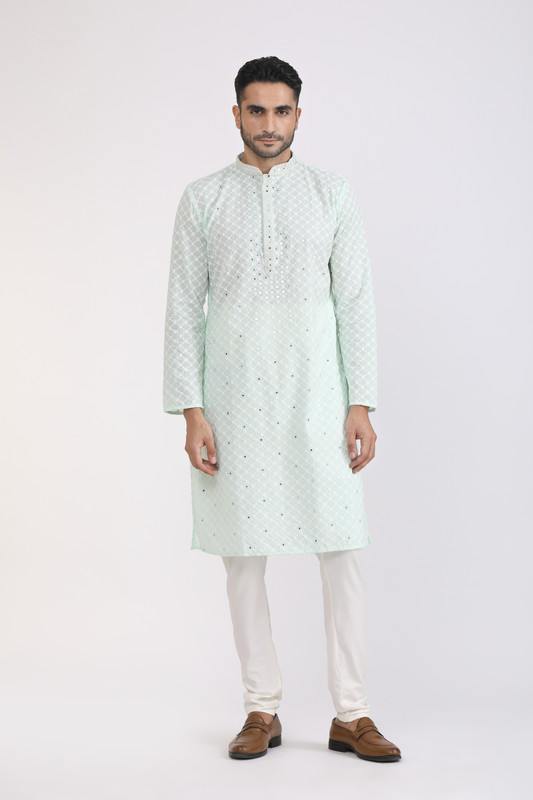 Albion Mens Primume Mint Kurta Pyjama