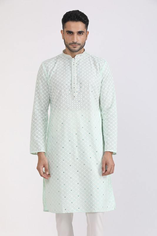 Albion Mens Primume Mint Kurta Pyjama