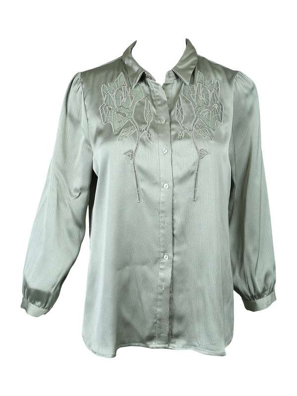 Albion Women Presence Green Casual Shirt