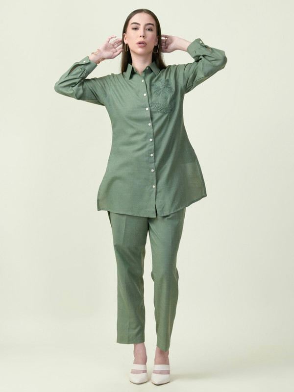 Albion Premium Ladies Napoleon Green Coordinate Set