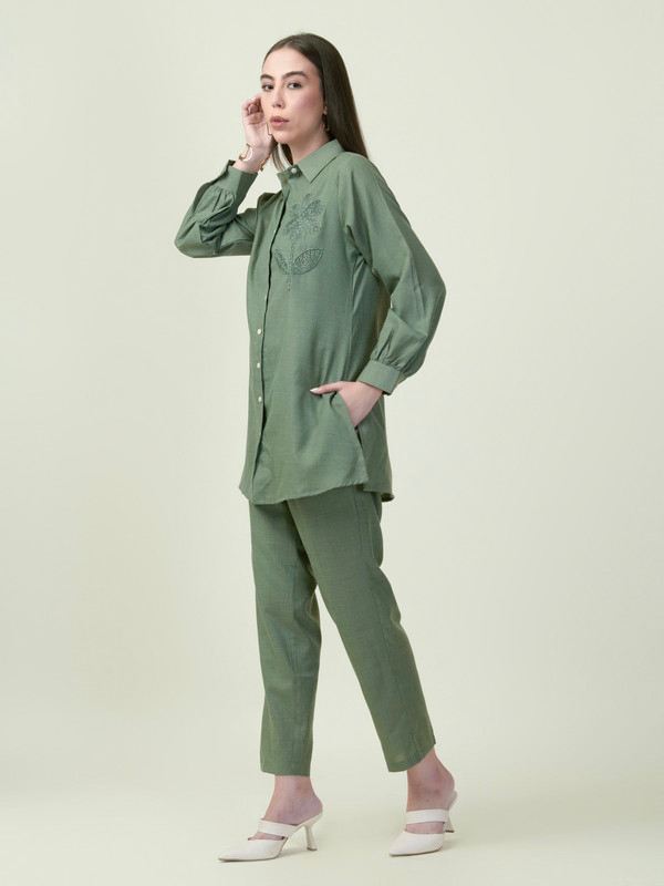 Albion Premium Ladies Napoleon Green Coordinate Set
