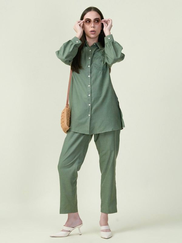 Albion Premium Ladies Napoleon Green Coordinate Set