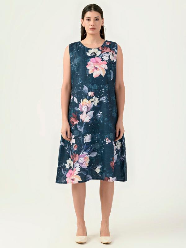Albion Women Smart Premium Blue Dress
