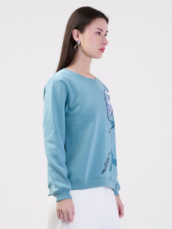 ALBION LADIES LIGHT TEAL SWEATSHIRT